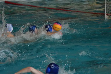 Orenburg, Rusya Federasyonu - ebilmek 4, 2017 yıl: çocuklar su polo oynamak