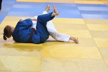 Orenburg, Rusya Federasyonu - 21 Ekim 2016: kız rekabet Judo
