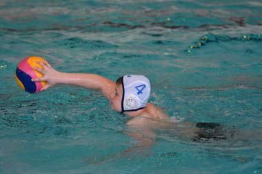 Orenburg, Rusya Federasyonu - ebilmek 4, 2017 yıl: çocuklar su polo oynamak