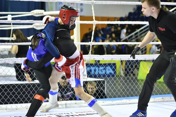 Orenburg, Rusia - 18 de febrero de 2017 año: Los combatientes compiten en artes marciales mixtas —  Fotos de Stock