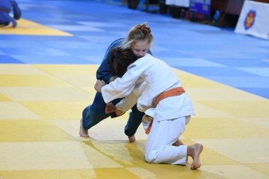 Orenburg, Rusya Federasyonu - 21 Ekim 2016: kız rekabet Judo
