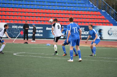 Orenburg, Rusya, 8 Haziran 2017 yıl: erkekler futbol oynamak