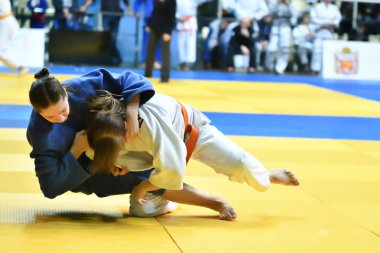 Orenburg, Rusya Federasyonu - 21 Ekim 2017: kız rekabet Judo