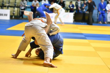 Orenburg, Rusya Federasyonu - 21 Ekim 2017: kız rekabet Judo