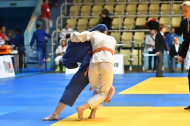 Orenburg, Rusya Federasyonu - 21 Ekim 2017: kız rekabet Judo