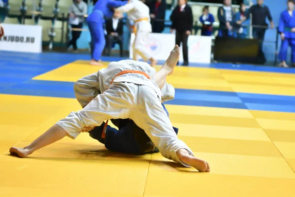 Orenburg, Rusya Federasyonu - 21 Ekim 2017: kız rekabet Judo — Stok fotoğraf