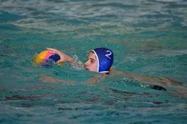 Orenburg, Rusya Federasyonu - ebilmek 4, 2017 yıl: çocuklar su polo oynamak