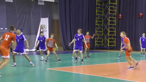 Orenbourg Russie Février 2018 Année Les Garçons Jouent Handball Tournoi — Video