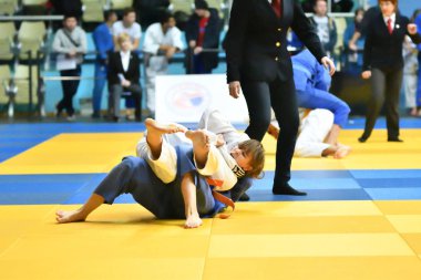 Orenburg, Rusya Federasyonu - 21 Ekim 2017: kız rekabet Judo