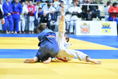 Orenburg, Rusya Federasyonu - 21 Ekim 2017: kız rekabet Judo