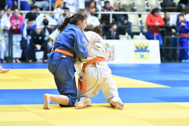 Orenburg, Rusya Federasyonu - 21 Ekim 2017: kız rekabet Judo