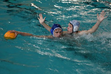 Orenburg, Rusya Federasyonu - ebilmek 4, 2017 yıl: çocuklar su polo oynamak