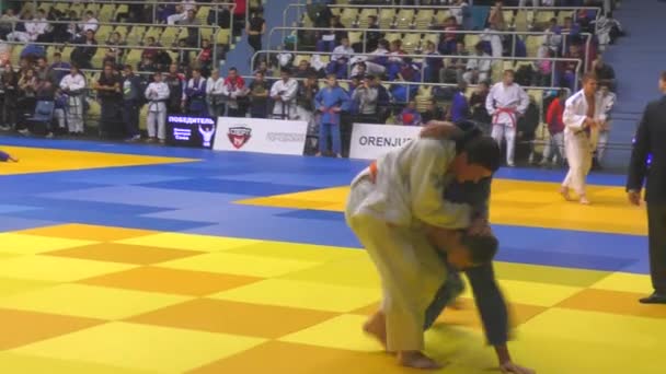 Orenburg Rusko Října 2017 Chlapci Soutěží Judu Turnaj Judo Všeruské — Stock video