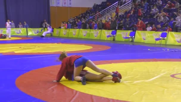 Orenburg Rusya Federasyonu Ekim 2016 Kız Kendini Savunma Rusya Şampiyonası — Stok video