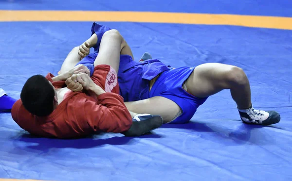 Orenburg, Russia - October 25-26, 2019: Boys competitions Sambo — Stock Photo, Image