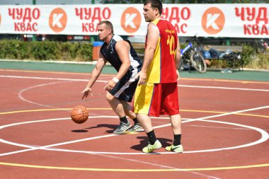 Orenburg, Rusya Federasyonu - 30 Temmuz 2017 yıl: millet sokak basketbol oyun