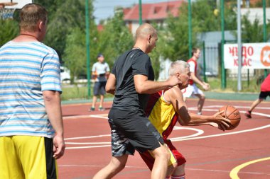Orenburg, Rusya Federasyonu - 30 Temmuz 2017 yıl: millet sokak basketbol oyun