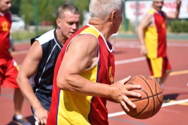 Orenburg, Rusya Federasyonu - 30 Temmuz 2017 yıl: millet sokak basketbol oyun