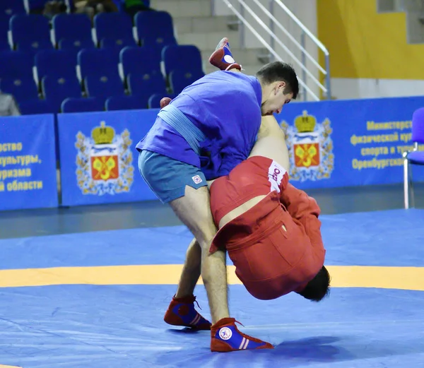 Orenburg, Rosja - 25-26 października 2019: Konkursy dla chłopców Sambo — Zdjęcie stockowe