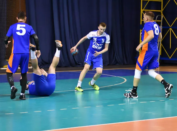 Orenburg, Russia - 11-13 February 2018 year: boys play in handball — Stock Photo, Image