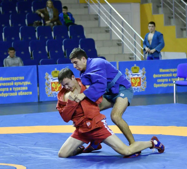 Orenburg, Rusia - 25-26 de octubre de 2019: Concursos para niños Sambo — Foto de Stock