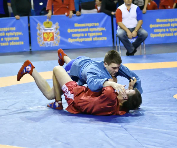 Orenburg, Rosja - 25-26 października 2019: Konkursy dla chłopców Sambo — Zdjęcie stockowe