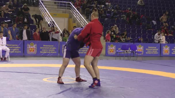 Orenburg Russia October 2019 Boys Competitions Self Defense Weapons Championship — Stock Video