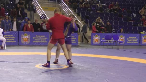 Orenburg Russia Ottobre 2019 Competizioni Maschili Autodifesa Senza Armi Nel — Video Stock