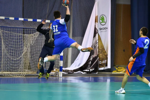 Orenburg Rússia Fevereiro 2018 Ano Meninos Jogam Handebol Torneio Internacional — Fotografia de Stock