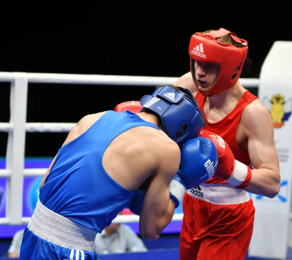 Orenburg Rússia Maio 2017 Ano Meninos Boxeadores Competem Campeonato Rússia — Fotografia de Stock