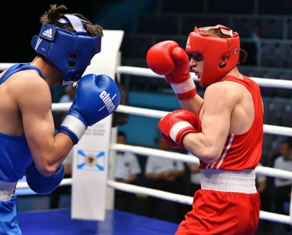 Orenburg Rusia Mayo 2017 Año Chicos Boxeadores Compiten Campeonato Rusia — Foto de Stock