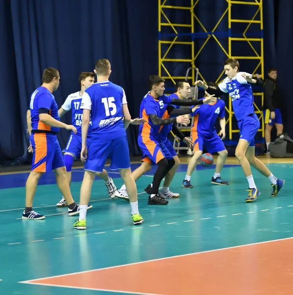 Orenburg Russia February12 2018 Έτος Αγόρια Παίζουν Στο Χάντμπολ Διεθνές — Φωτογραφία Αρχείου