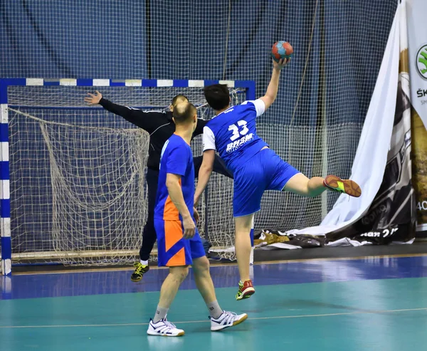 Orenburg Rusland Februari 2018 Jaar Jongens Spelen Handbal Internationaal Handbaltoernooi — Stockfoto