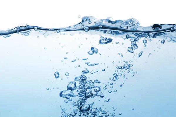 Superficie de agua con ondulación y burbuja — Foto de Stock