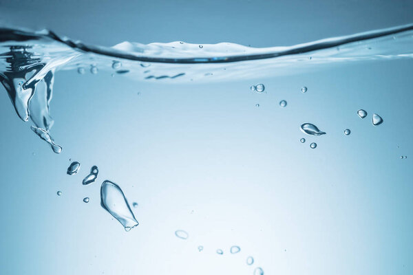 Water surface with ripple and bubble