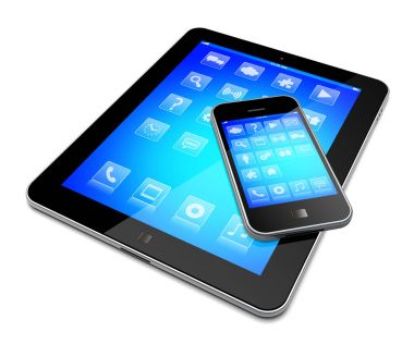 tablet PC ile hareket eden telefon