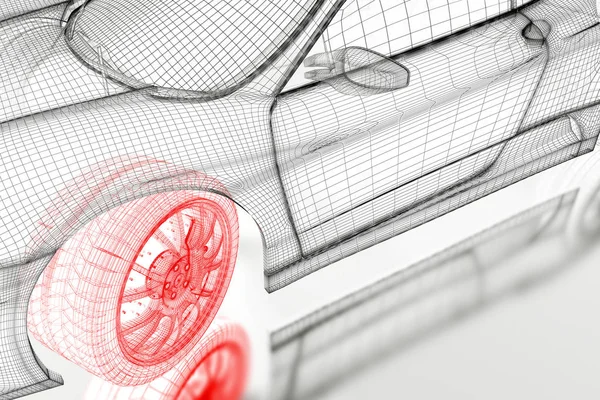 3D-модель автомобіля — стокове фото