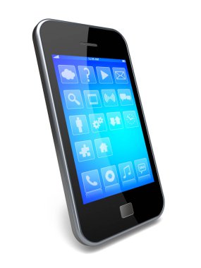 Beyaz bir smartphone