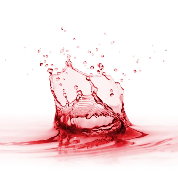 Rode splash op een wit — Stockfoto