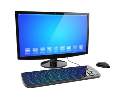 Beyaz üstünde okul sırası pc