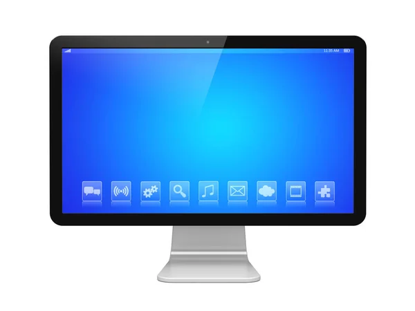 白のデスクトップ pc — ストック写真