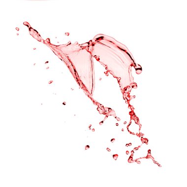 Bir beyaz üzerine kırmızı sıçrama