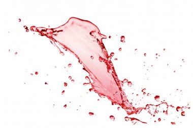 Bir beyaz üzerine kırmızı sıçrama