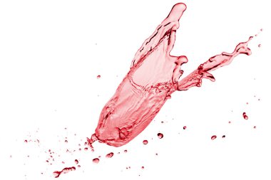 Bir beyaz üzerine kırmızı sıçrama