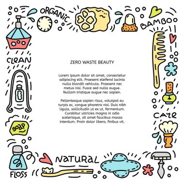 Sıfır atık çizimi, karalama kare şablonu