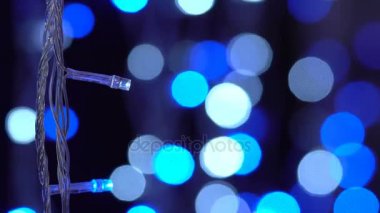 Noel dekoratif parlak ışıklar karanlıkta