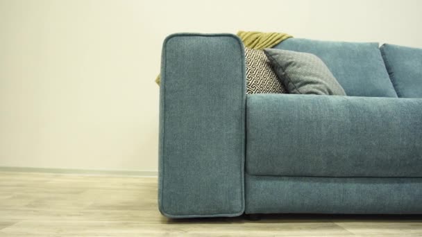 Modernes Designer-Sofa mit minimalistischen Seitenwänden — Stockvideo