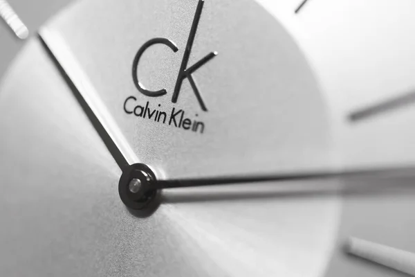 Biel, Switzerland 31.03.2020 - The closeup of CALVIN KLEIN man swiss quartz watch swiss made manufacture macro — Stock Photo, Image