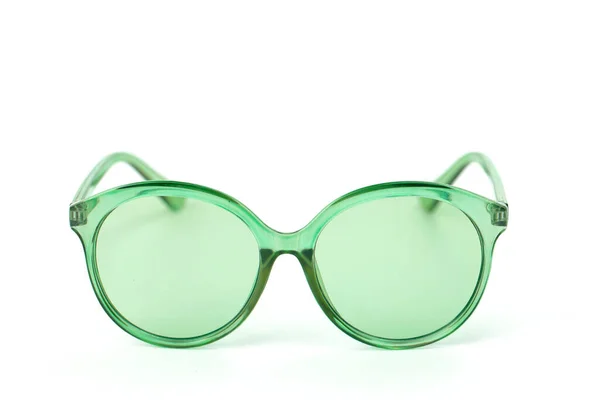 Green vintage glasses isolated on white background — Stock Photo, Image