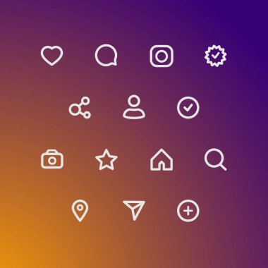 Sosyal ağ kutsal kişilerin resmi. Sosyal medya simgeler. Internet simgesini. Vektör. Resimde. Eps10